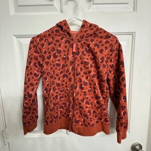 Cat & Jack Orange Hoodie with Heart Patterns